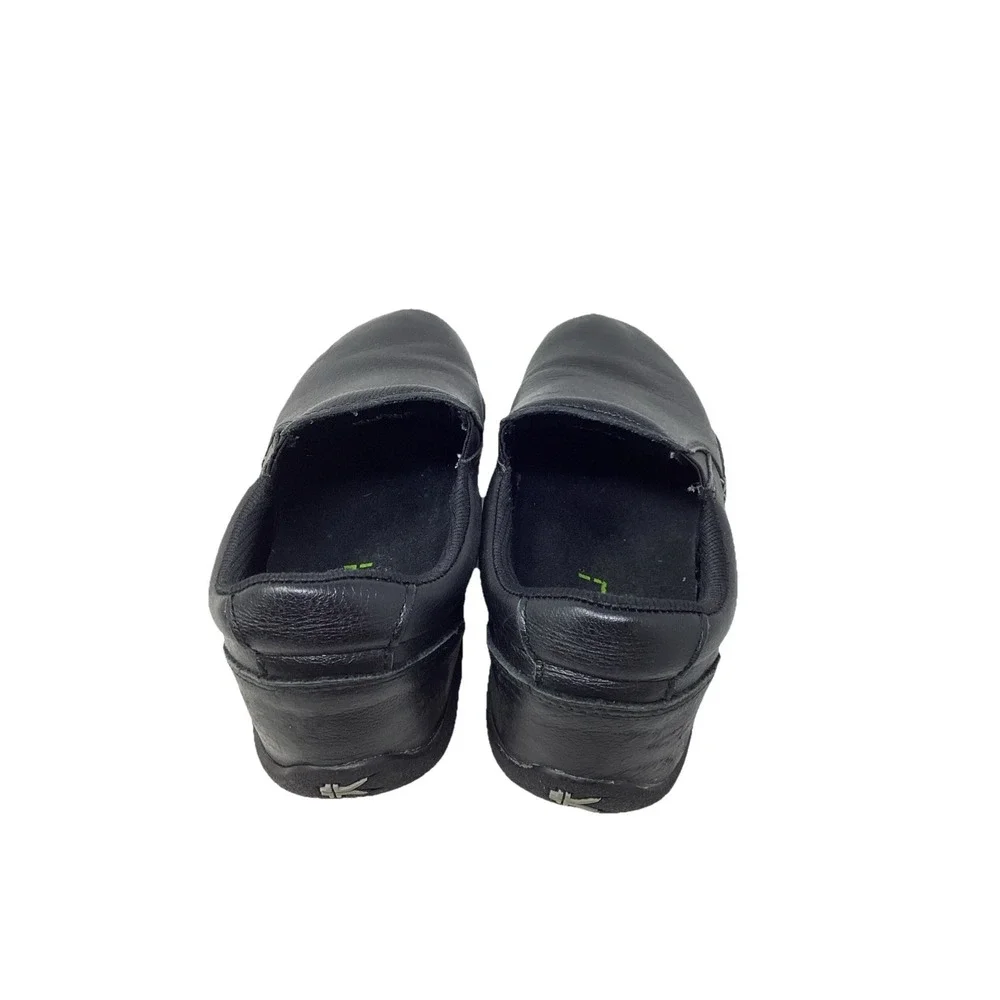 Kuru Kivi Shoes Womens Size 10.5 Black Leather Comfort Walking Slip On Loafers
